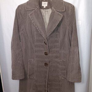 J.JILL  LIGHT WEIGHT CORDUROY TRENCH COAT